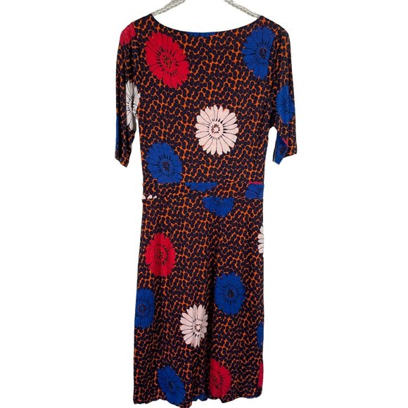 Boden Annie Floral Polka Dots Boat Neck 3/4 Short Knee Length Sheath Dress 4 - Picture 10 of 10